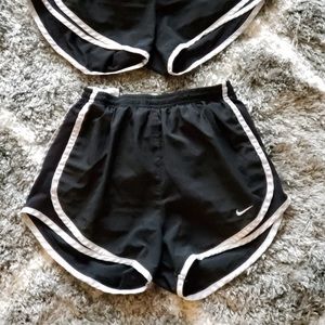Two pairs of Black Nike Shorts XS